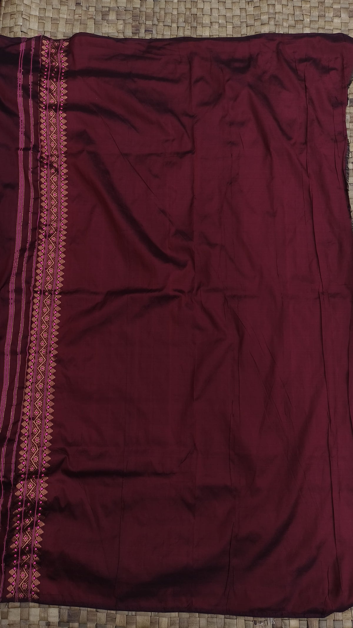 Brown Pure Mulberry Silk Silver Zari Work Assam Silk saree With Mayur Motifs