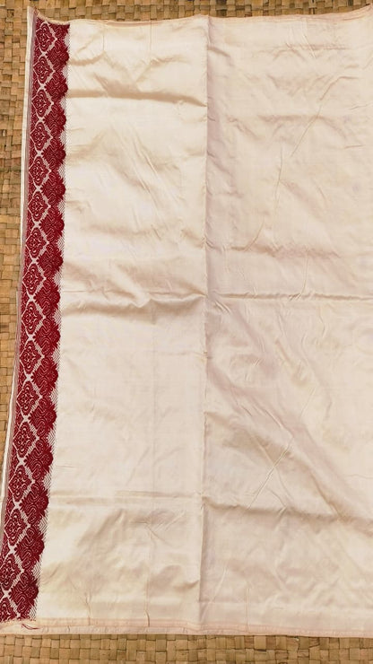 Pure Tussar By Mulberry Silk (tospaat) Silk Thread Work Assam Silk Saree