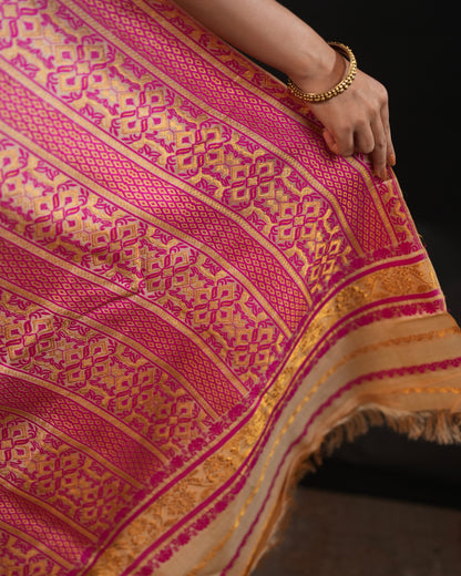 Pure Tussar By Tussar Silk Interwoven Zari And Thread Work Assam Silk Saree