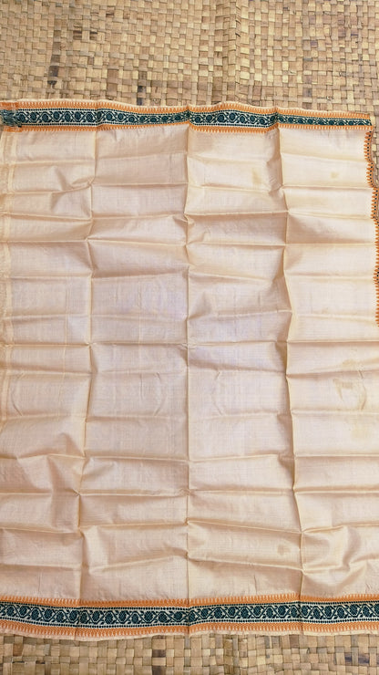 Pure Tussar By Tussar Silk Thread Work Interwoven Assam Silk Saree With Multicolour Motifs