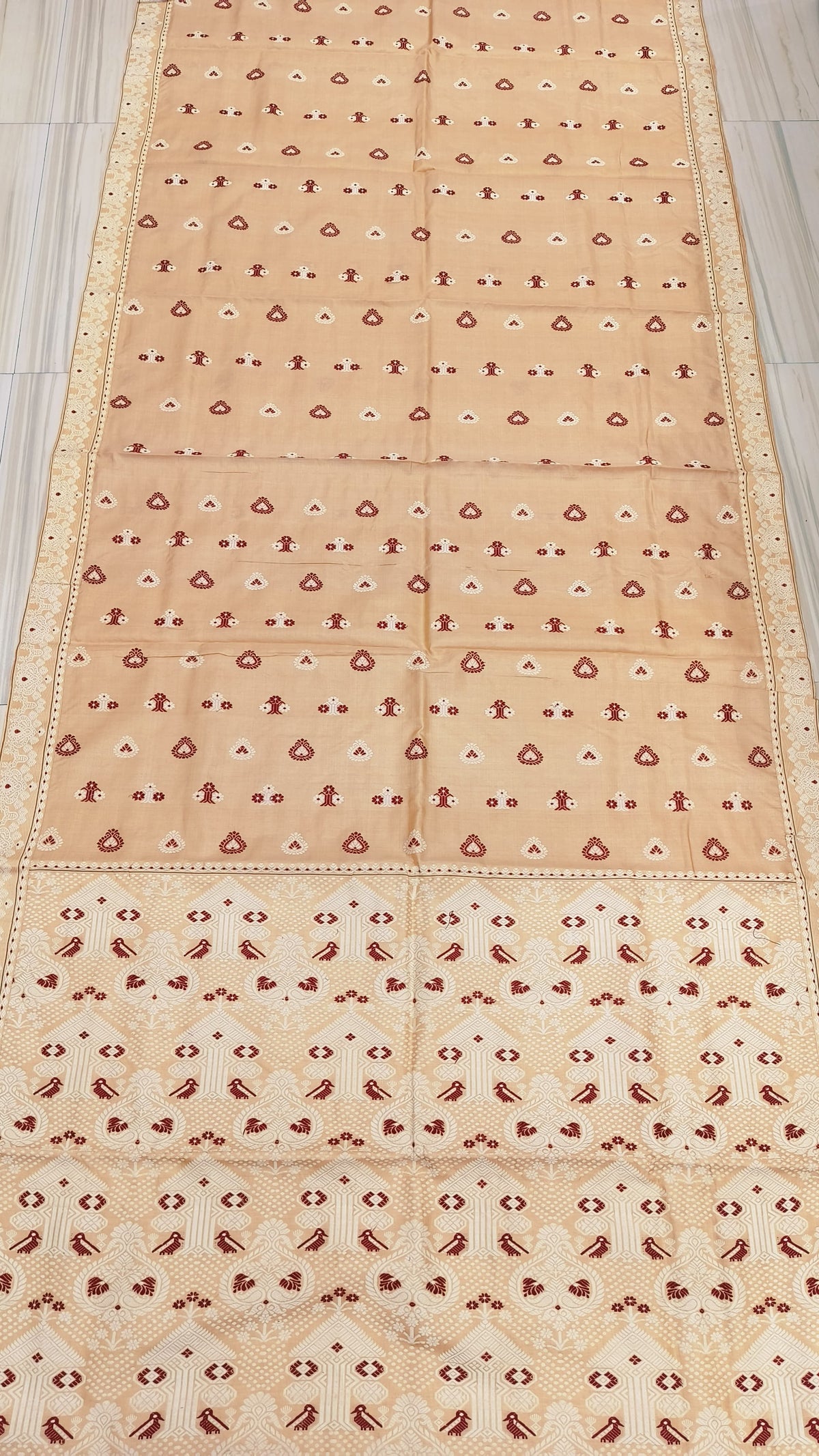 Pure Tussar By Tussar Thread Work Assam Silk saree