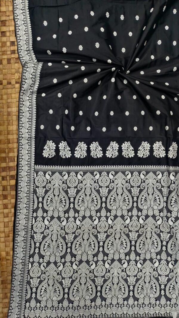 MULBERRY ( PAAT ) ASSAM SILK SAREE BLACK
