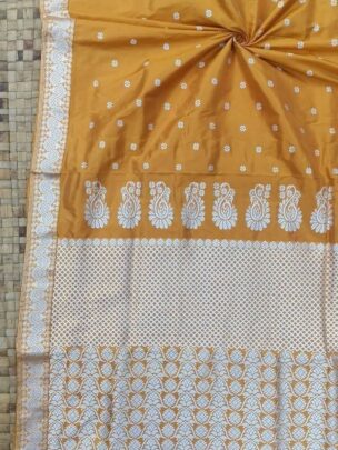 MULBERRY (PAAT) ASSAM SILK SAREE BEIGE