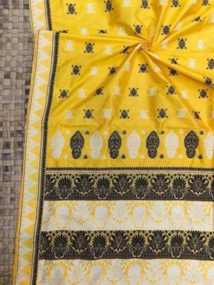 MULBERRY (PAAT) ASSAM SILK SAREE YELLOW