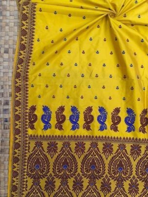 MULBERRY (PAAT) ASSAM SILK SAREE YELLOW