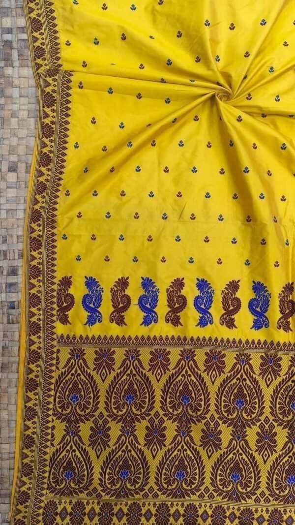 MULBERRY (PAAT) ASSAM SILK SAREE YELLOW