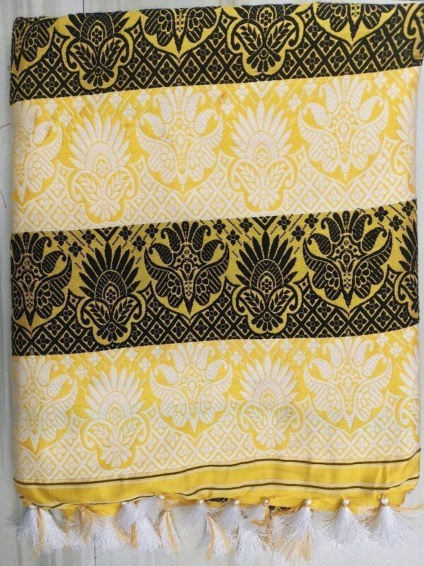 MULBERRY (PAAT) ASSAM SILK SAREE YELLOW - Image 2