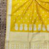 Exclusive Mulberry (paat) Assam Silk Saree - Yellow with white Motifs | Mayurisilk