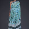 Mulberry (Paat) Silk Sarees with Black and White Motifs