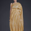 Interwoven Border Tussar Silk Saree with Golden Zari Meeri Design