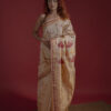 Tussar Assam Silk Sraee With Zari And Thread Motifs