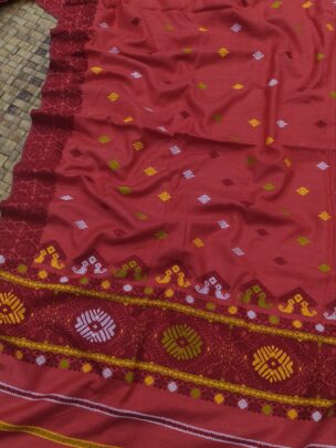 RED EXCLUSIVE ERI ASSAM SILK SAREE | MAYURISILK