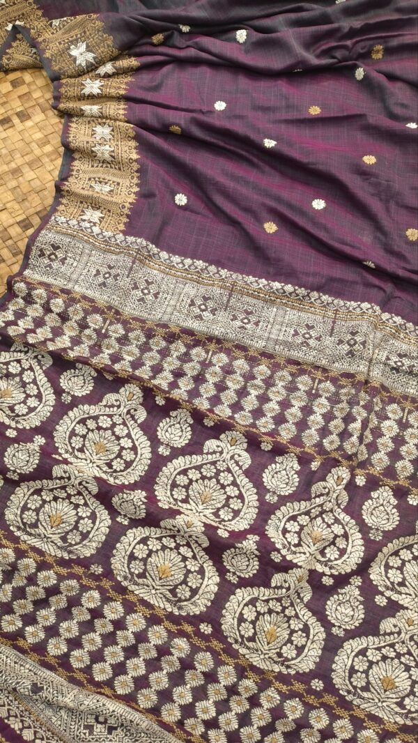 PURPLE EXCLUSIVE ERI ASSAM SILK SAREE HEAVY | MAYURISILK