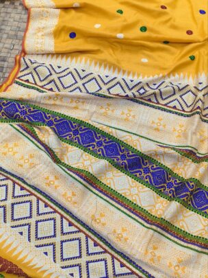 YELLOW ERI EXCLUSIVE ASSAM SILK SAREE | MAYURISILK