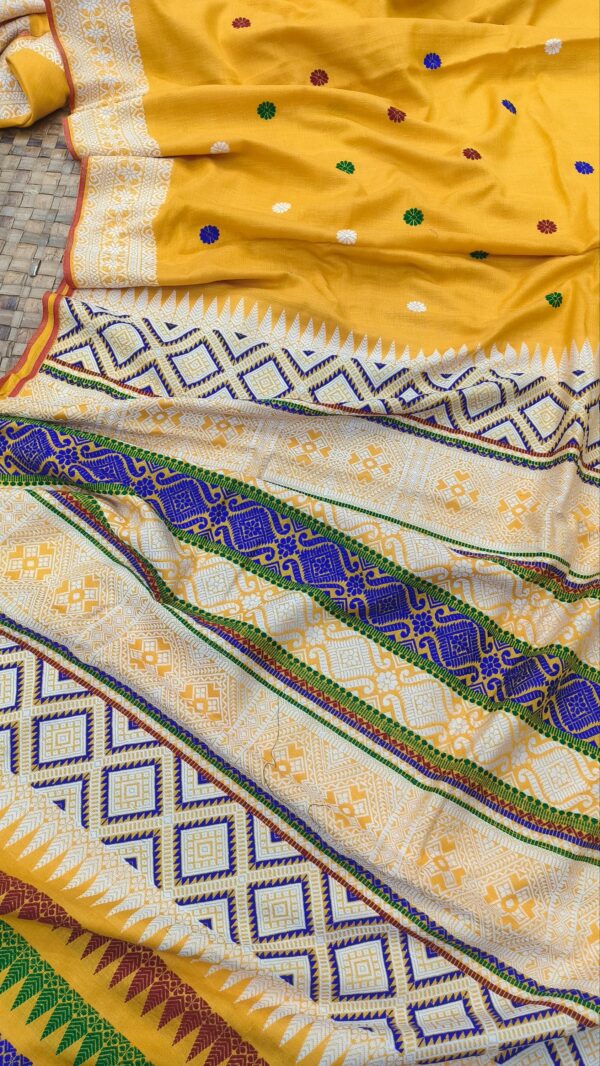 YELLOW ERI EXCLUSIVE ASSAM SILK SAREE | MAYURISILK