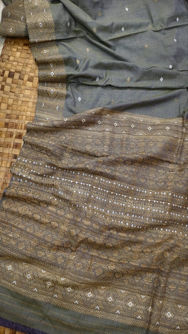 GREEN EXCLUSIVE ERI GHISHA ASSAM SILK SAREE HEAVY | MAYURISILK