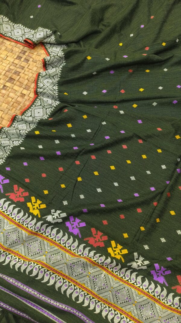 GREEN EXCLUSIVE ERI ASSAM SILK SAREE | MAYURISILK