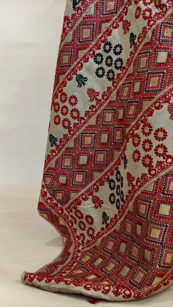 PURE MUGA ASSAM SILK SAREE BEIGE MAYURISILK - Image 4