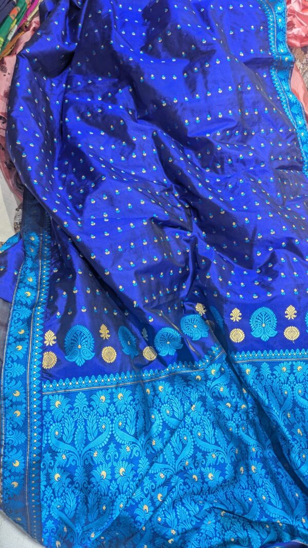blue mulberry saree