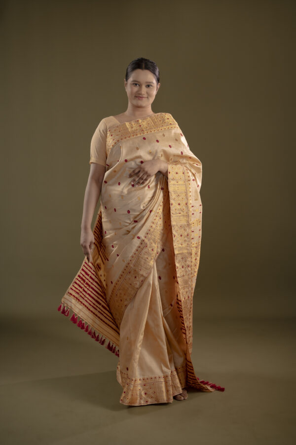 tussar assam silk saree