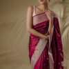 MAROON MULBERRY (PAAT) THREAD ASSAM SILK SAREE MAYURISILK