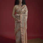 Beige Muga Copper Zari Assam Silk Saree | Mayuri Silk