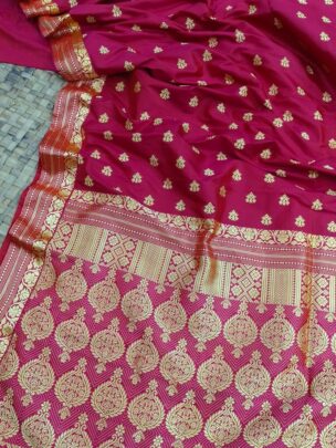 Pure Mulberry Assam Silk Thread Work Saree 103313