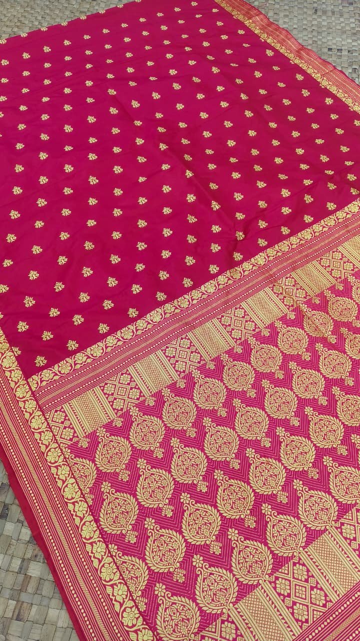 Pure Mulberry Assam Silk Thread Work Saree 103313 - Image 3