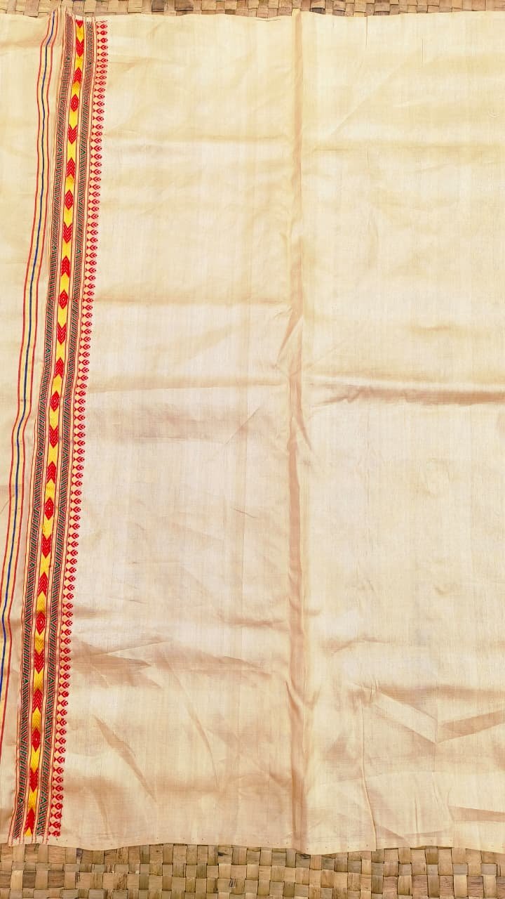 Tussar By Tussar Beige Multicolour Motifs Thread Work Saree 200213 - Image 2