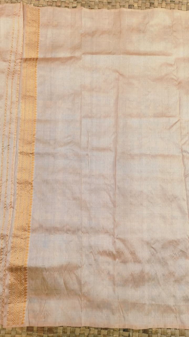 Tussar By Tussar Assam Silk Golden Zari Work Saree 200289 - Image 2