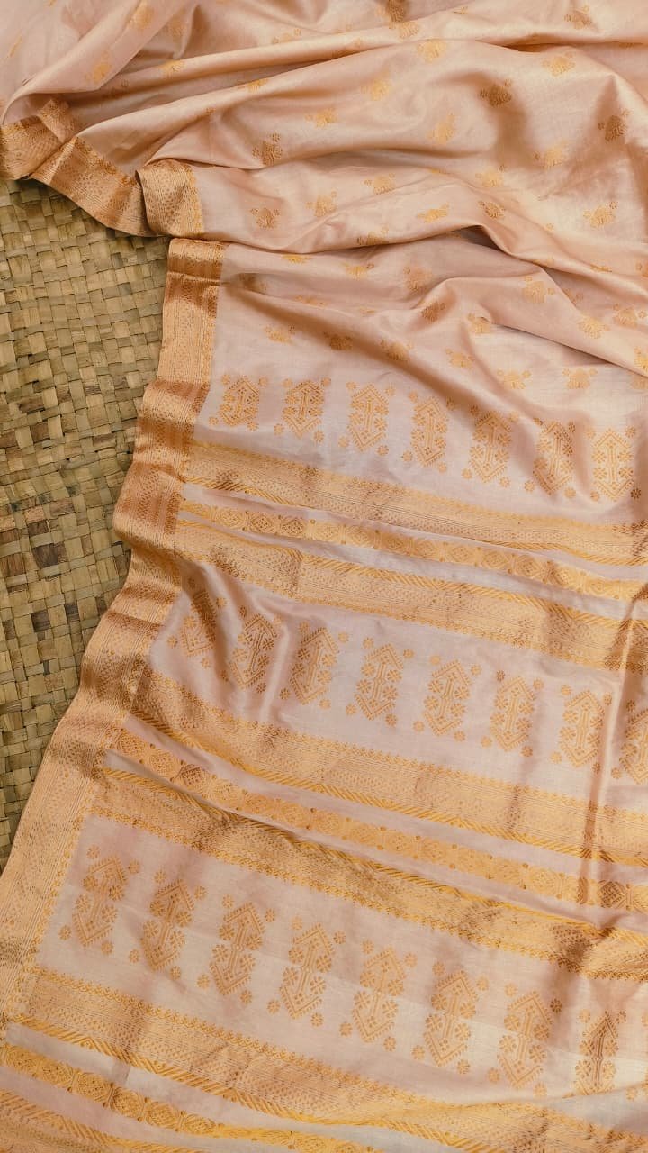 Tussar By Tussar Assam Silk Golden Zari Work Saree 200289