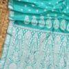 Sky Blue Pure Mulberry Thread Work Assam Silk Saree