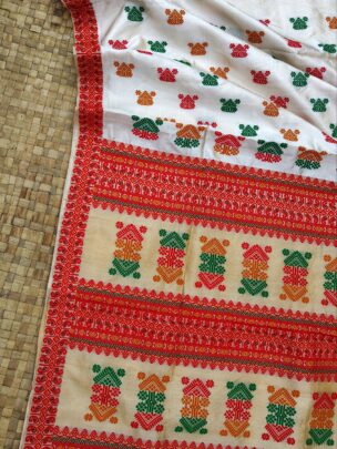 Pure Tussar By Mulberry Thread Work Assam Silk Saree with Multicolour Motifs