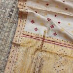 Pure Tussar By Tussar Silk With Golden Zari And Thread Work Assam Silk Saree