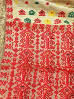 Pure Tussar By Muga Silk Thread Work Assam Silk Saree