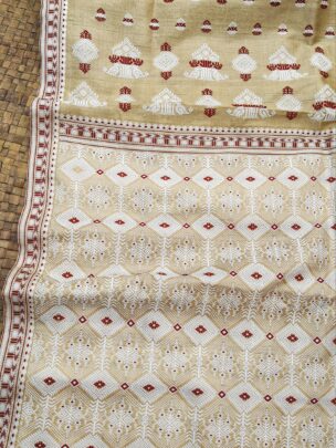 Pure Tussar By Muga Thread Work Assam Silk Saree