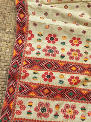 Pure Tussar By Muga Silk Thread Work Assam Silk Saree