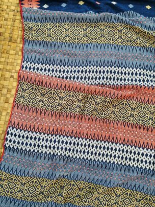 Slate Blue Pure Eri By Eri With Muga Ghisa Work Interwoven Assam Silk Saree