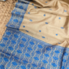 Blue Pure Muga Thread Work Interwoven Assam Silk Saree