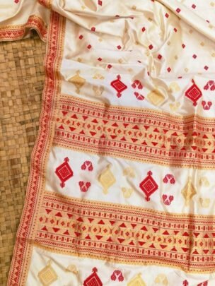 Tussar By Mulberry Assam Silk Saree With Golden Zari 200295