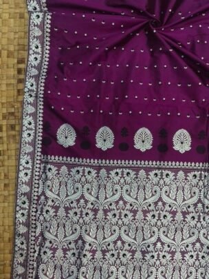 MULBERRY (PAAT) ASSAM SILK SAREE PURPLE