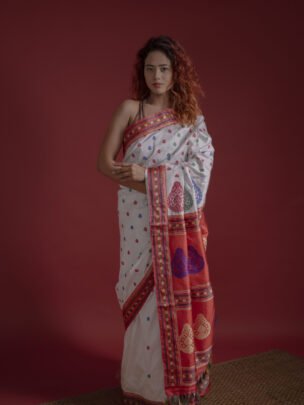 Vip Mulberry (Paat) Assam Silk Saree With Double Blouse Piece