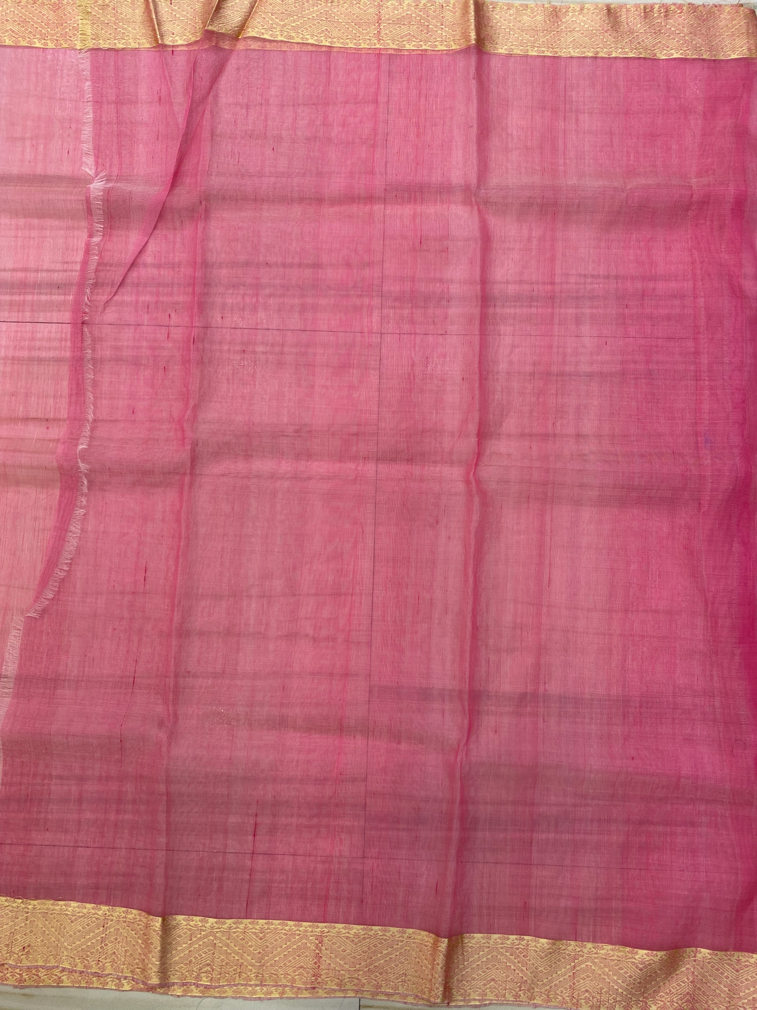 Pink kesa Paat Gadi Diya with Thread work – MS223