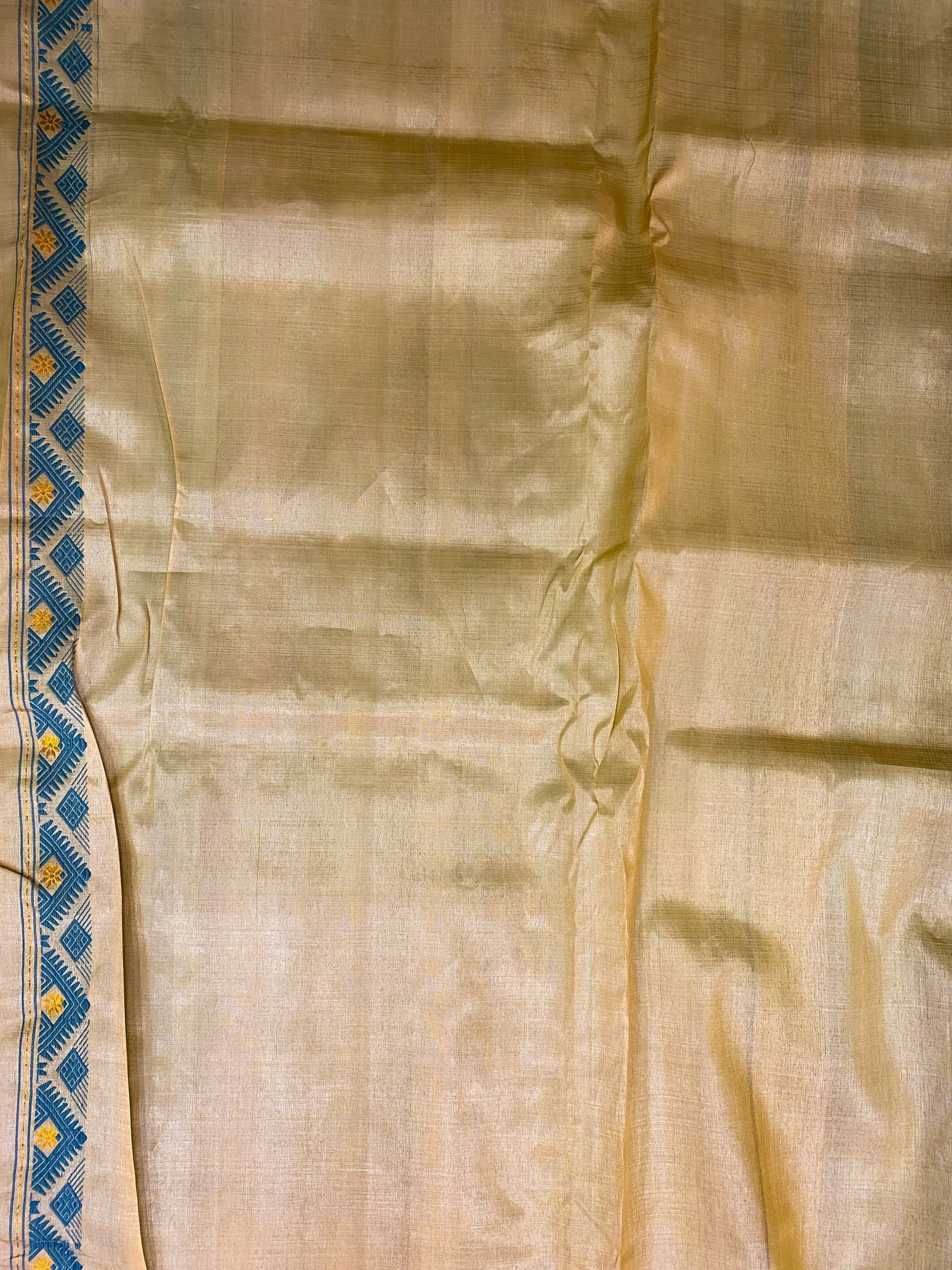 Tussar Silk Saree With Golden Zari and Thread Work – MS229