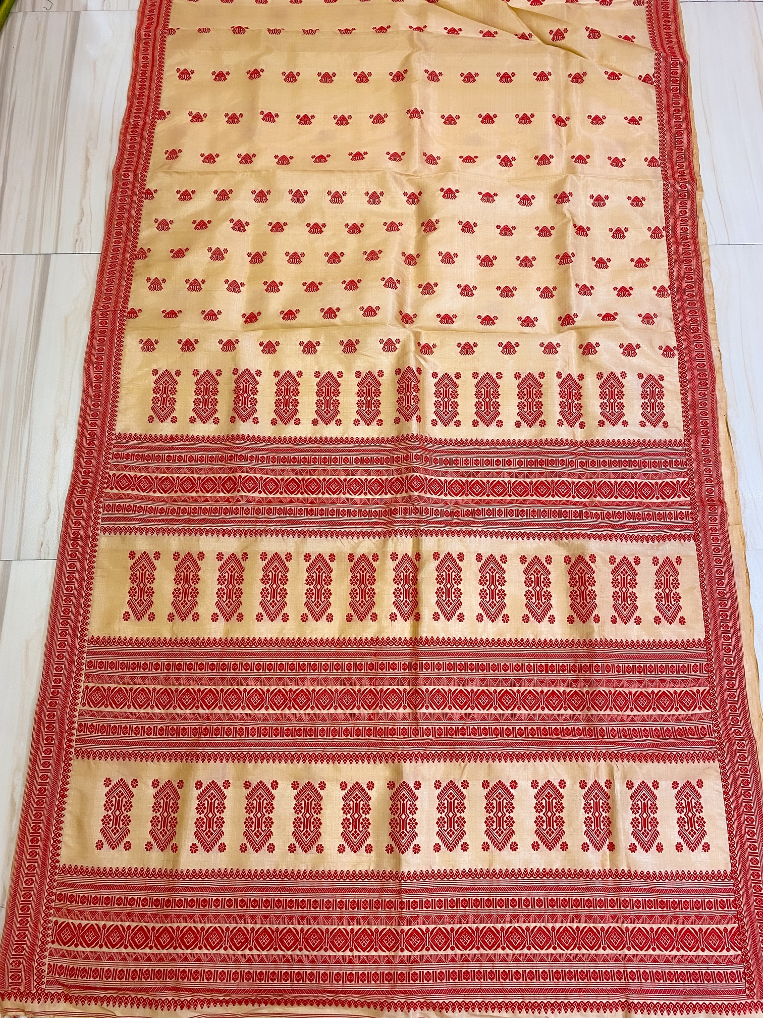 Pure Tussar Assam Silk Saree with Thread Work – MS243